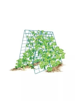 Deluxe Cucumber Trellis -Plant Care Shop 8587083 001 BLUE Cukes two sided deluxe cucumber trellis support storm blue 3 4