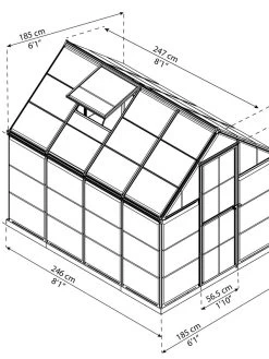 Canopia® By Palram Harmony™ Greenhouse, 6' -Plant Care Shop 8588022 11V tif