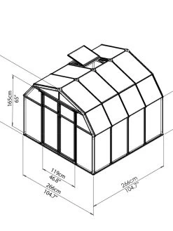 Canopia® By Palram Hobby Gardener Greenhouse, 8' -Plant Care Shop 8599331 11V tif