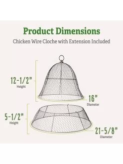 Chicken Wire Cloche With Extension 16 Chicken Wire Cloche With Extension -Plant Care Shop 8600116 1