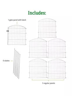 6 Panel Critter Fence With Gate -Plant Care Shop 8609844 includes GSC