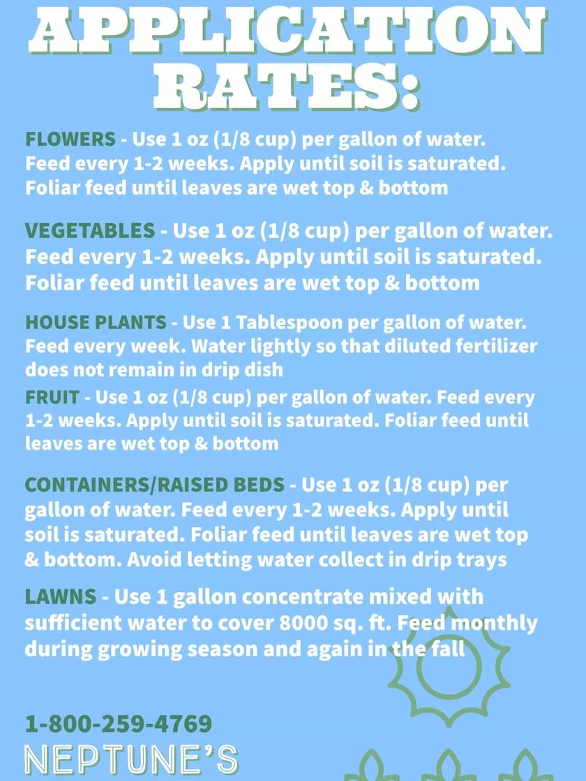 Neptune's Harvest Fish & Seaweed Fertilizer, 1 Quart 4 Neptune's Harvest Fish & Seaweed Fertilizer, 1 Quart - Image 2