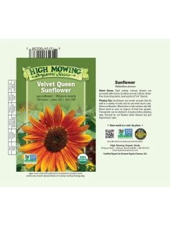 Velvet Queen Sunflower Organic Seeds -Plant Care Shop 8610362 01v