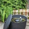 Matte Black Ribbed Hose Pot With Lid -Plant Care Shop 8611991 061 tif