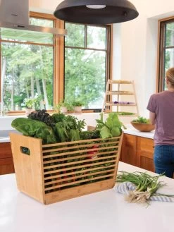 Bamboo Garden Stool And Basket Combo -Plant Care Shop 8612425 0025 tif