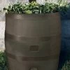 Round Rain Barrel With Planter, 35 Gallons -Plant Care Shop 8612856WALNT 05V tif