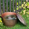 Hammered Copper Hose Pot With Lid 1 Hammered Copper Hose Pot With Lid -Plant Care Shop 8613311 0102 hammered copper hose pot with lid