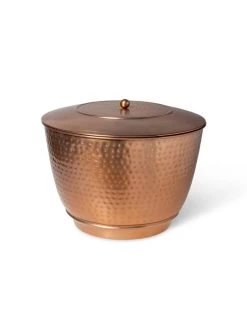 Hammered Copper Hose Pot With Lid -Plant Care Shop 8613311 5815