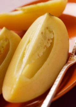 Pepino Dulce (Solanum Muricatum) -Plant Care Shop pepino dulce fruit cut open